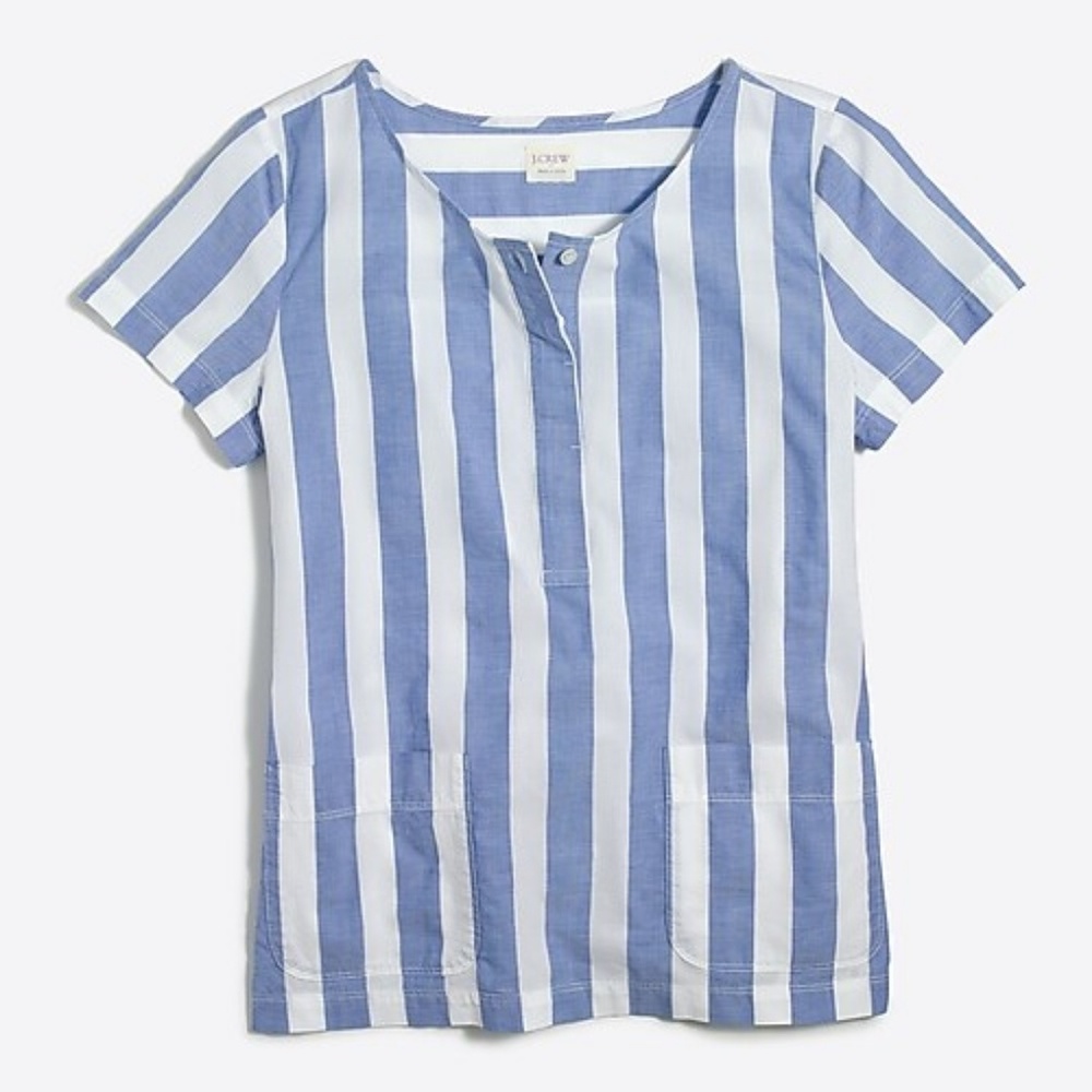 4/$25 J.Crew Factory Striped Placket Shirt